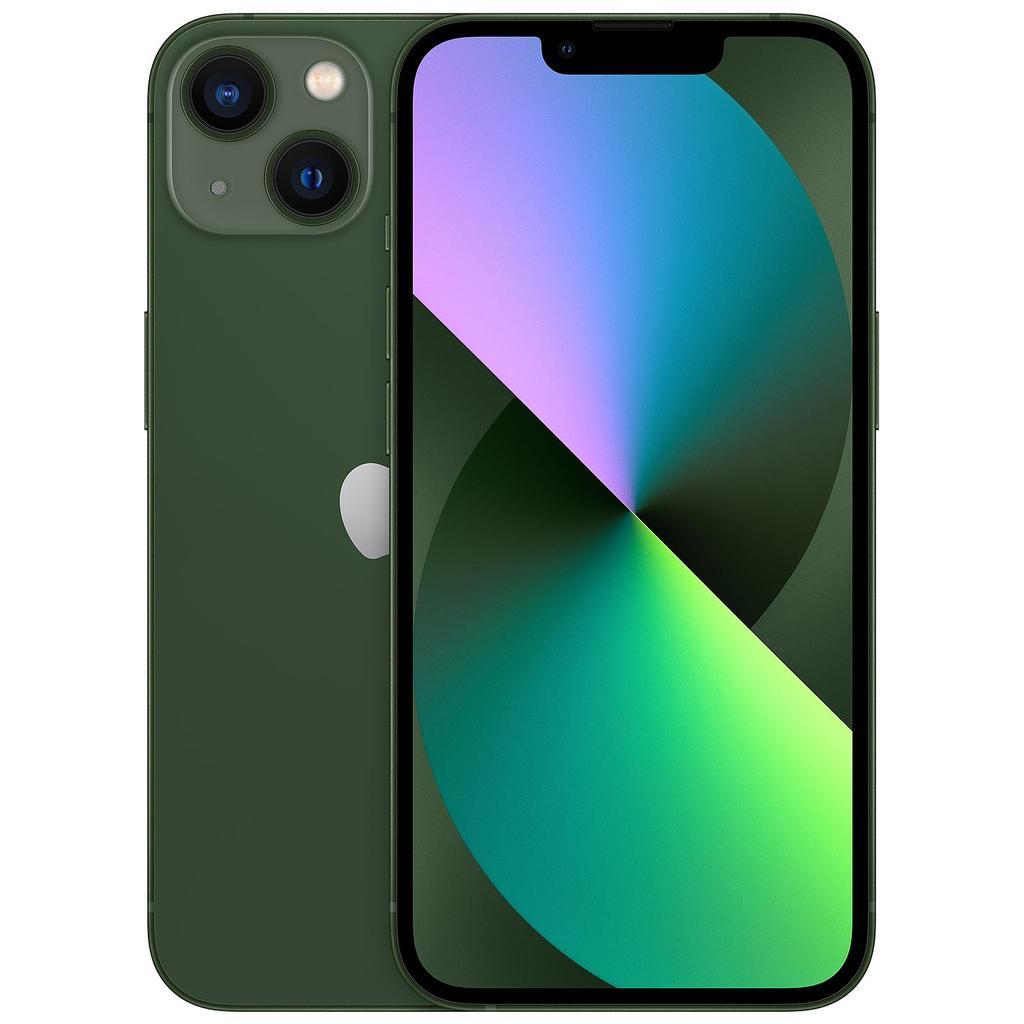 Green iphone with a gradient display on a white background